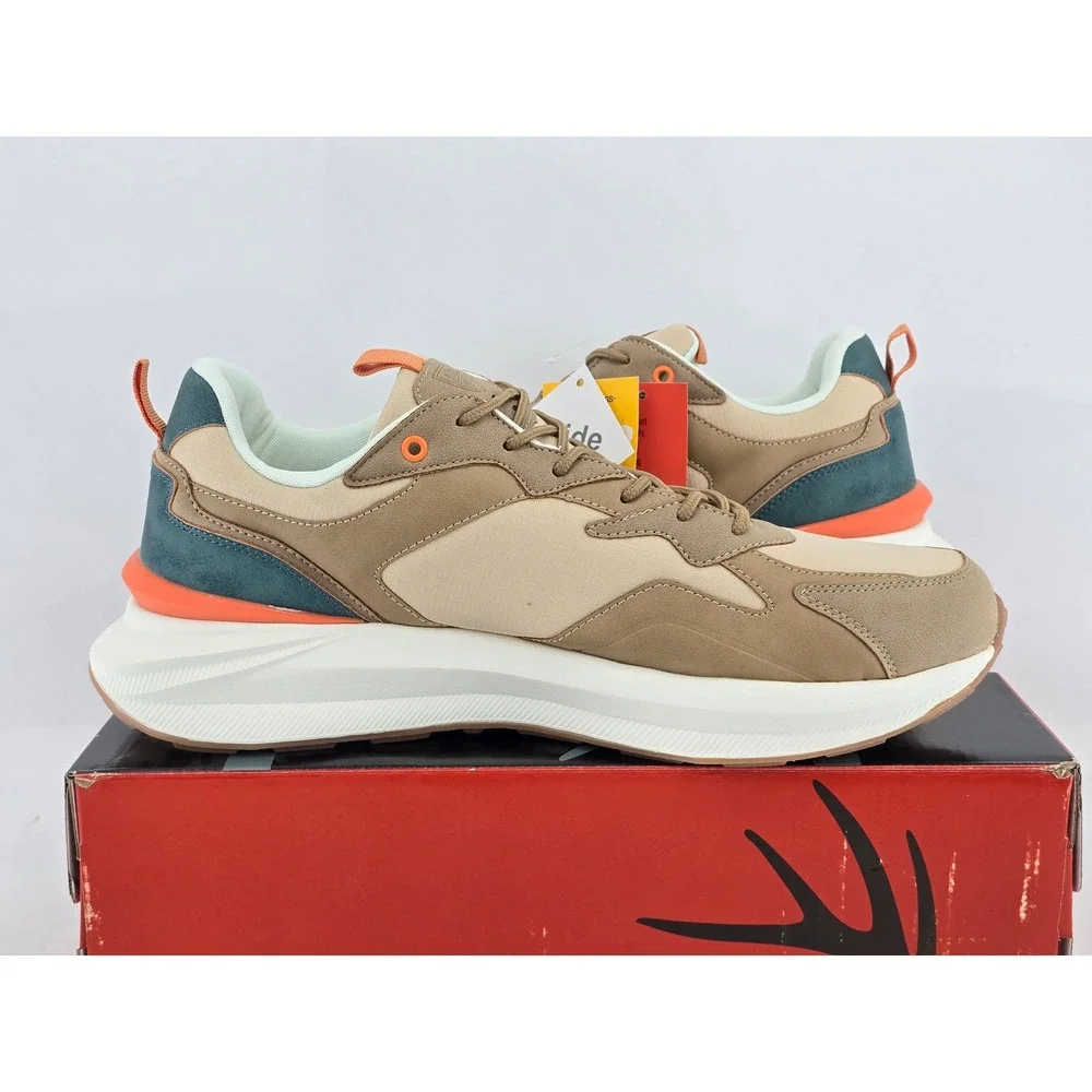 Deer Stags Gravity Sneakers Mens 13 Wide Taupe Comfort Walking Shoes - New
